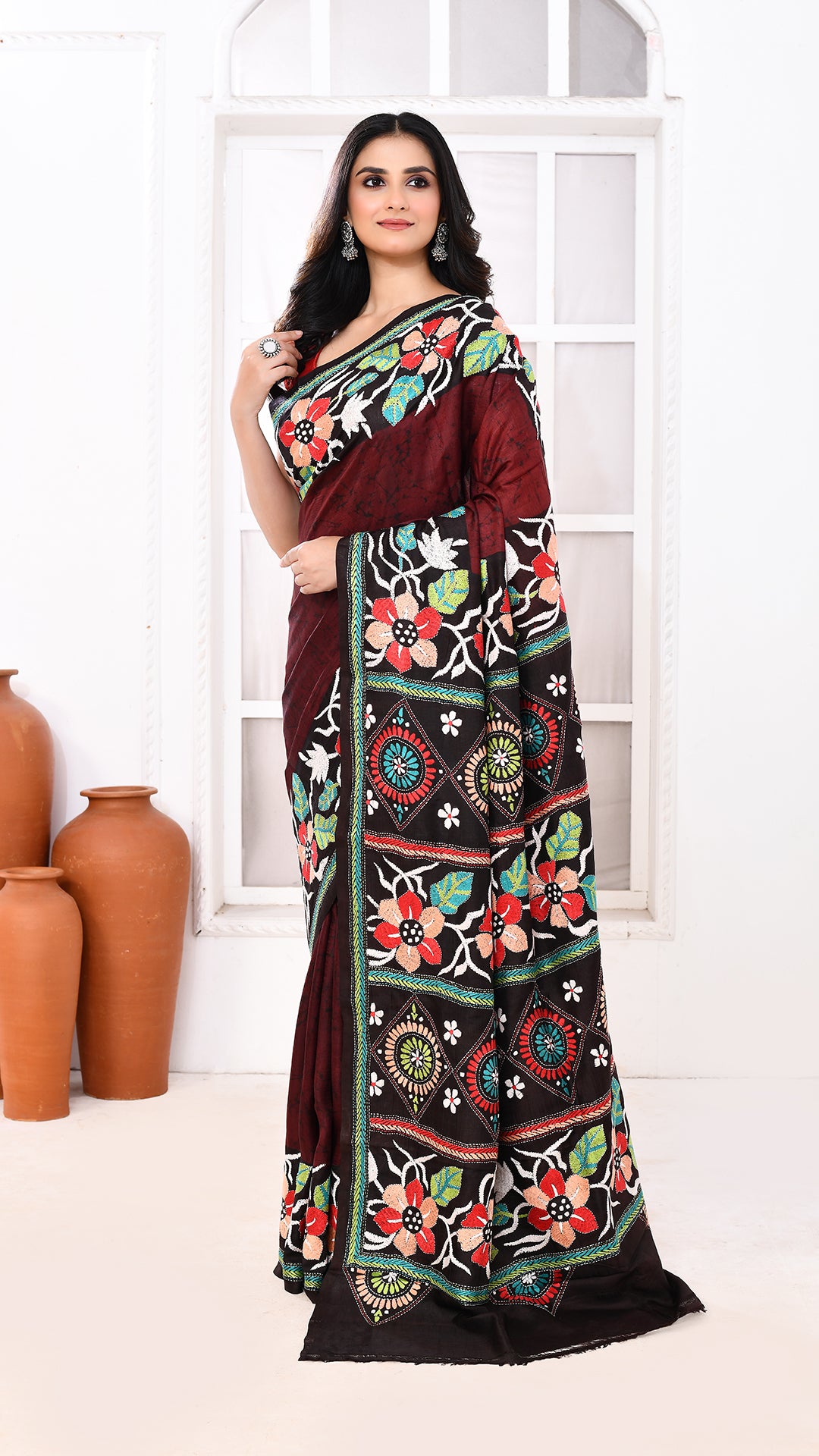 Batik Kantha saree