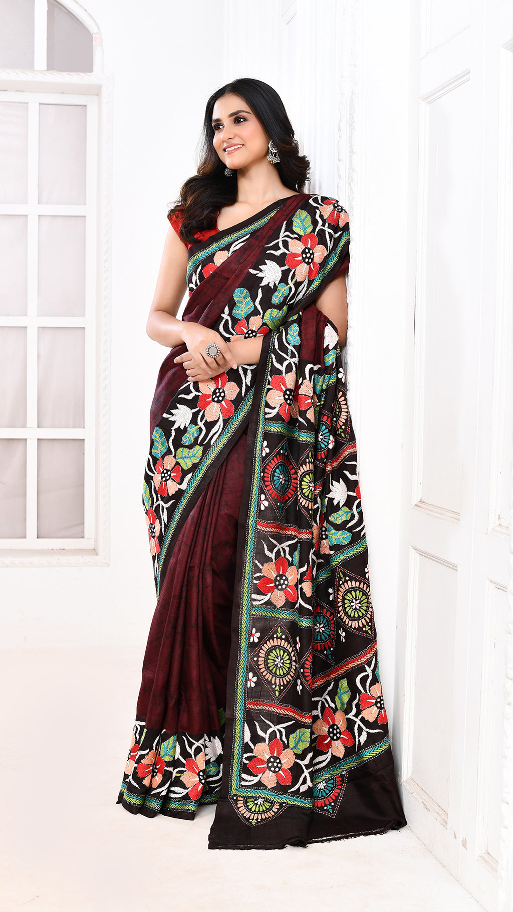 Batik Kantha saree