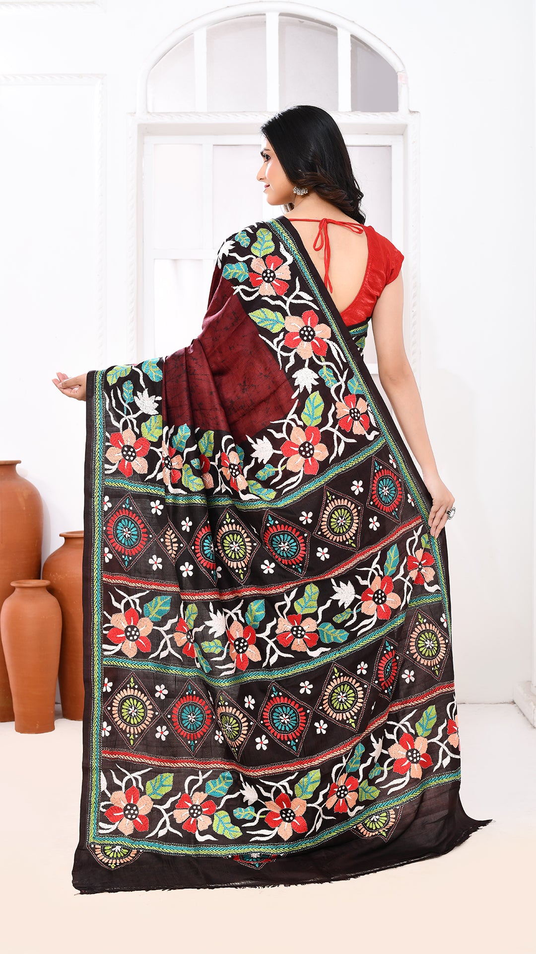 Batik Kantha saree