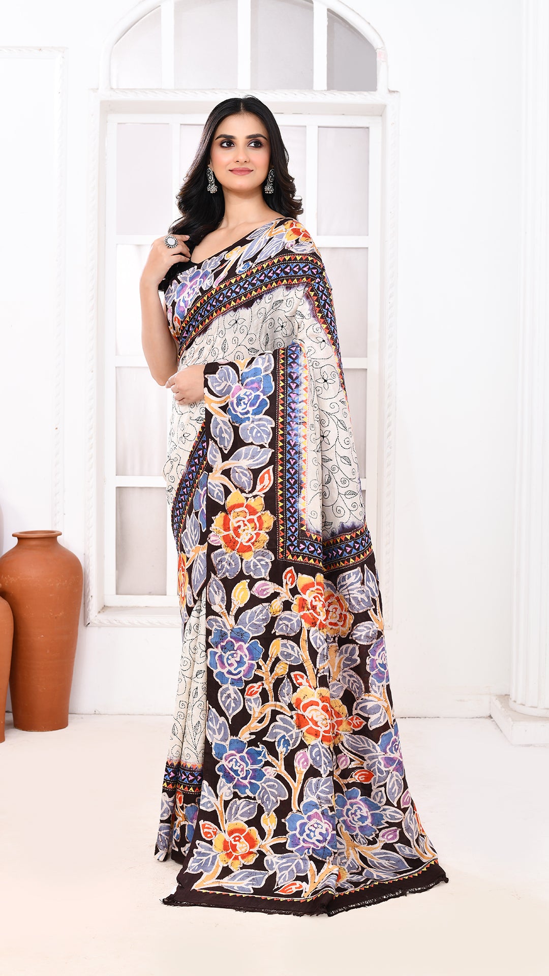 Batik Kantha saree