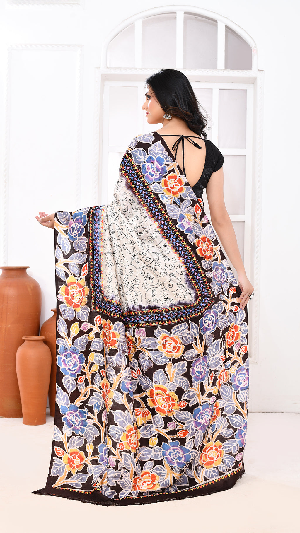 Batik Kantha saree