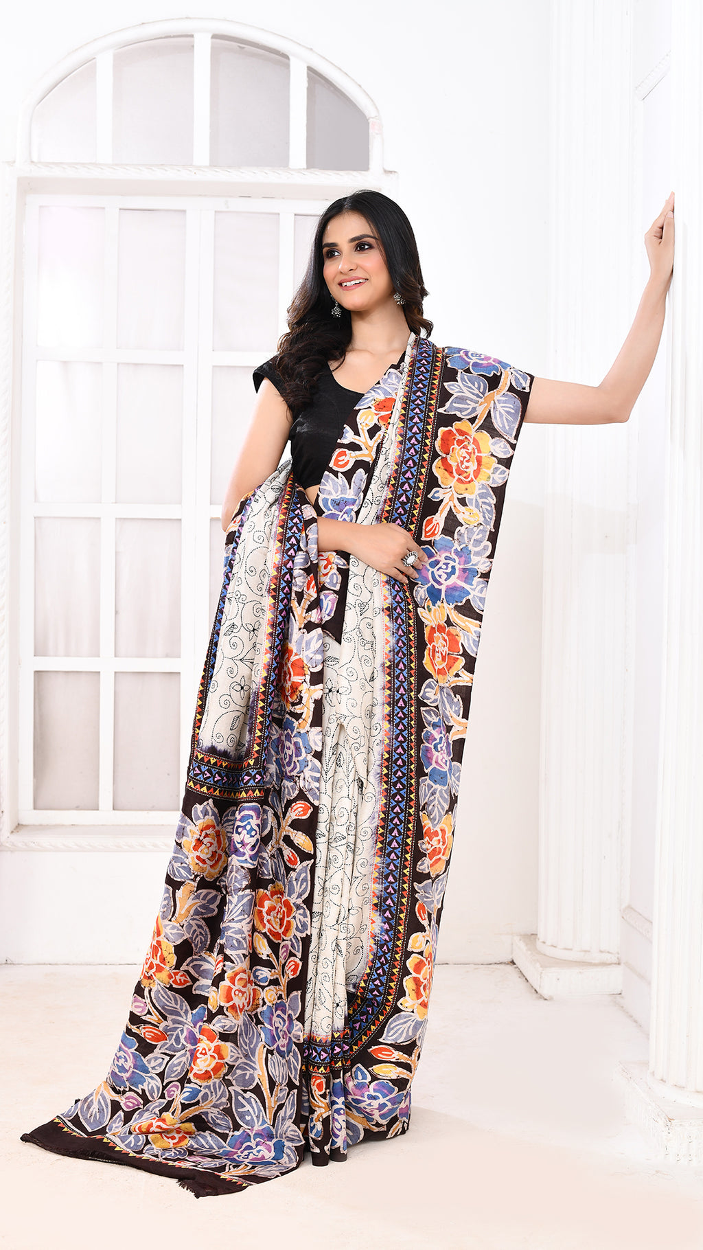 Batik Kantha saree