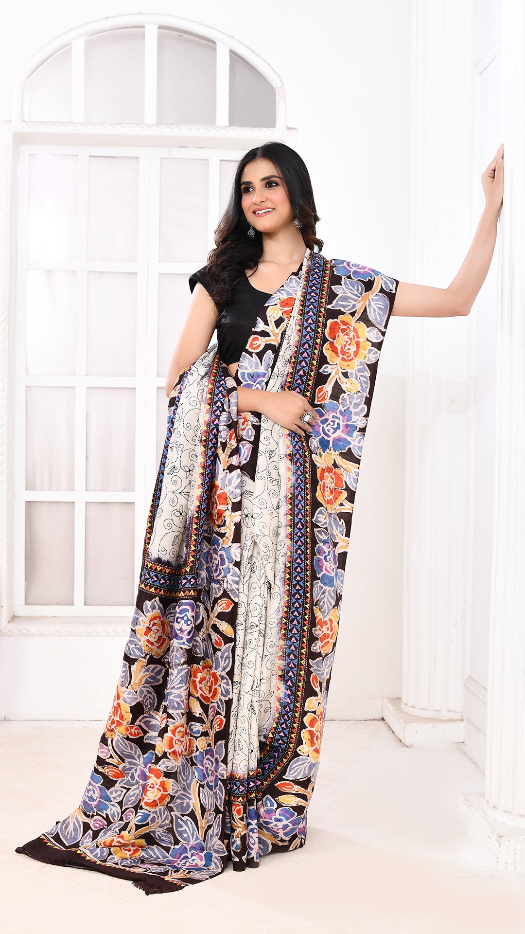 Batik Kantha saree