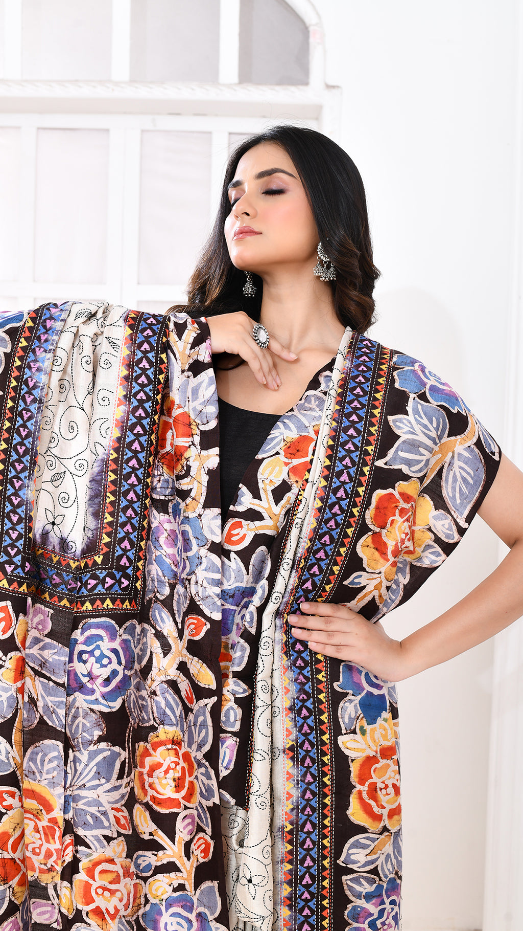 Batik Kantha saree
