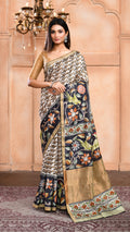 silk - Handblock Handpainted saree