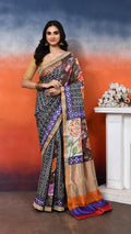 silk - Handblock Handpainted saree