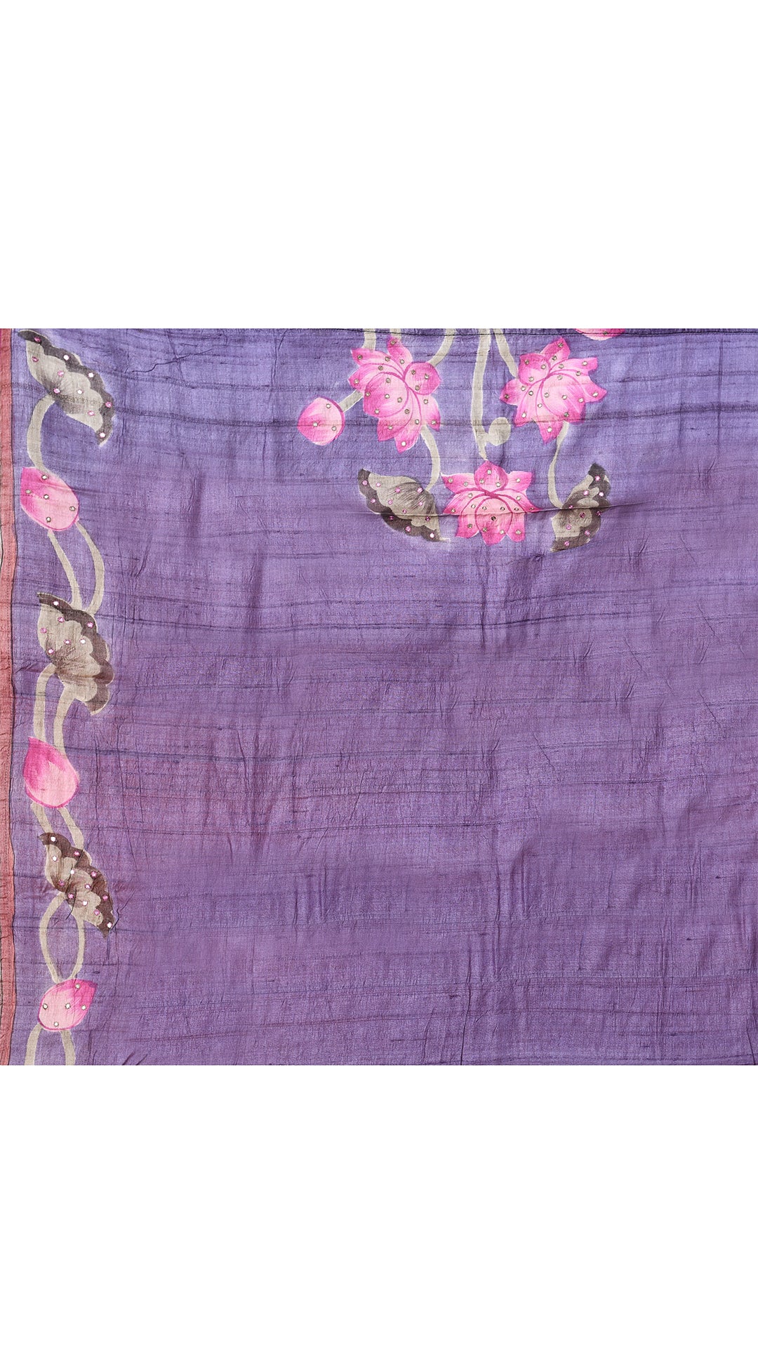 Tussar Zari Handpainted Saree