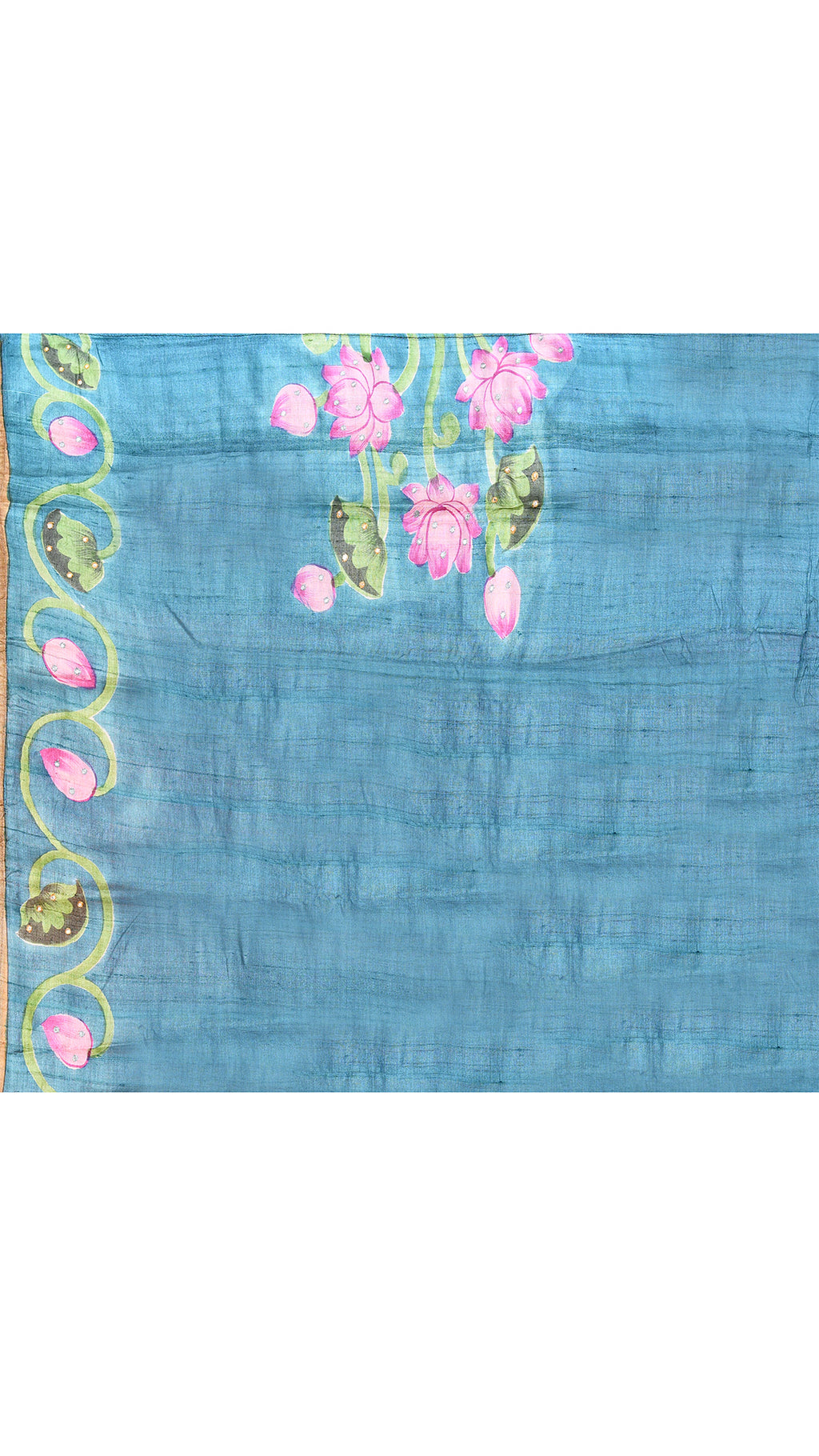 Tussar Zari Handpainted Saree