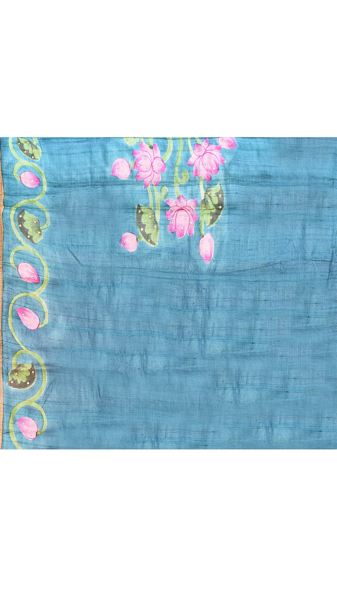 Tussar Zari Handpainted Saree