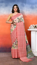 Tasar Handpainted Saree