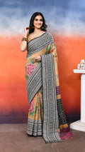 Tasar Handpainted Saree