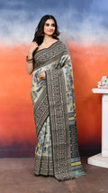 Tasar Handpainted Saree