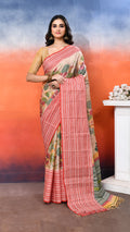 Tasar Handpainted Saree
