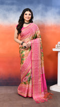 Tasar Handpainted Saree