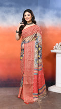 Tasar Handpainted Saree