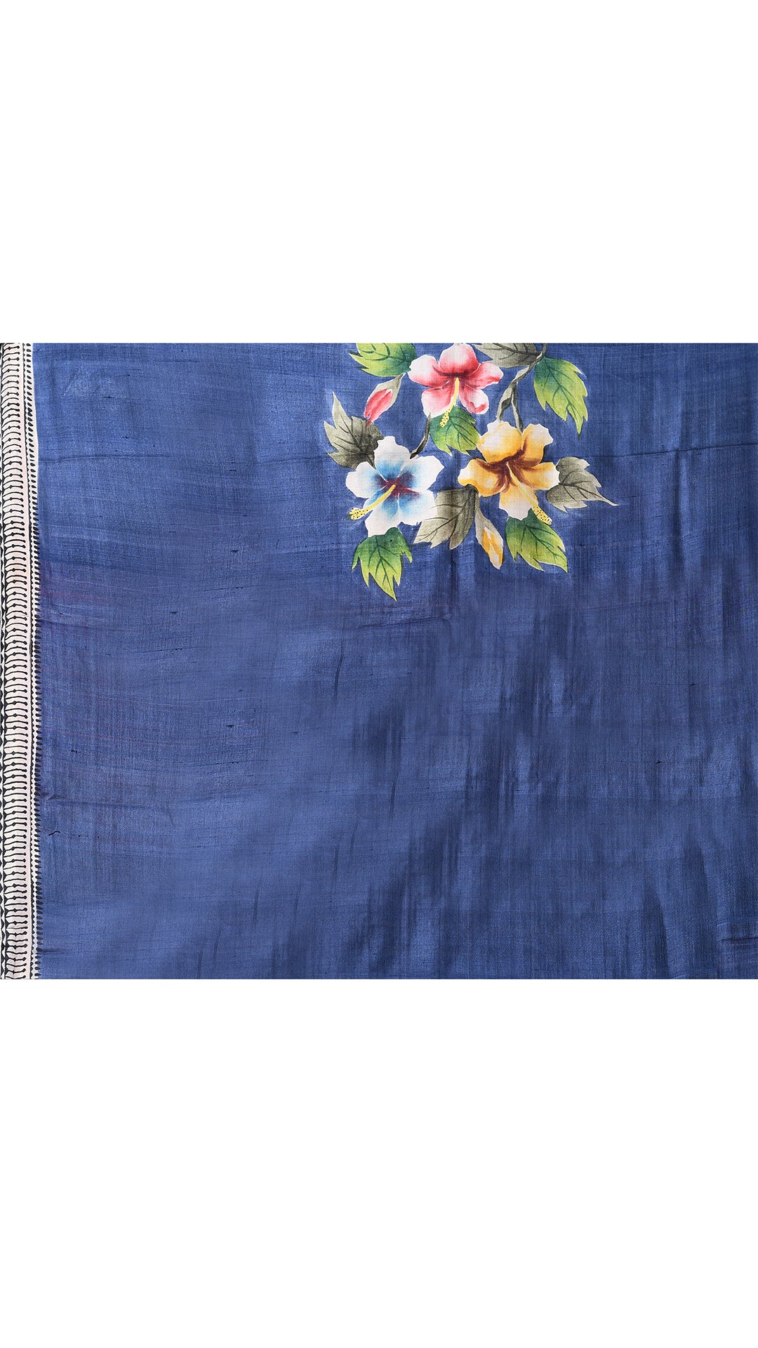 silk - Handblock Handpainted saree