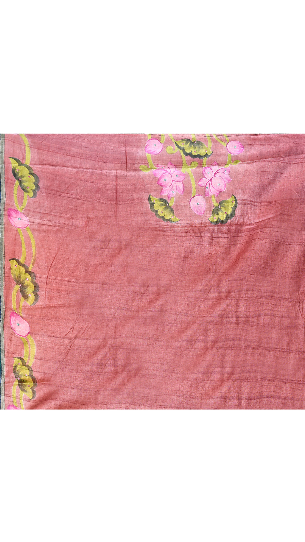Tussar Zari Handpainted Saree