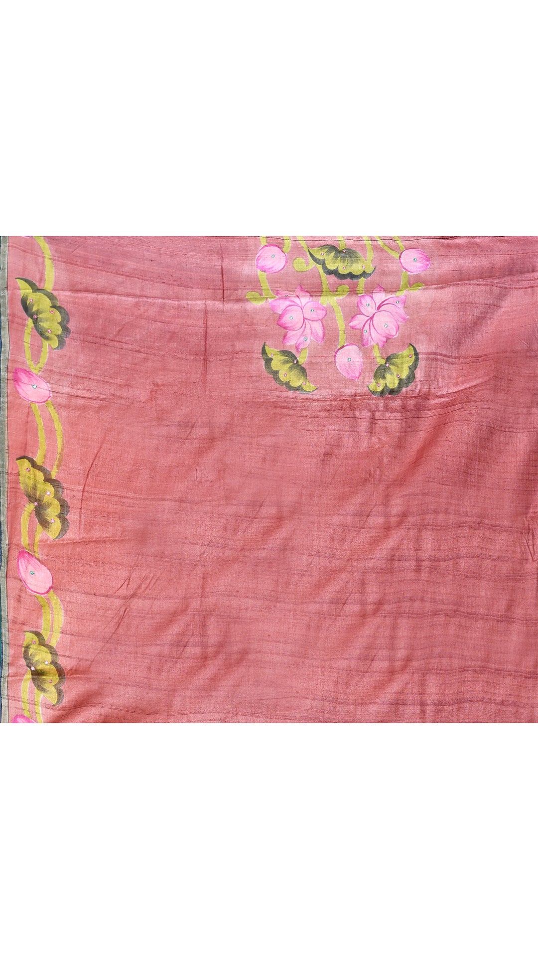 Tussar Zari Handpainted Saree