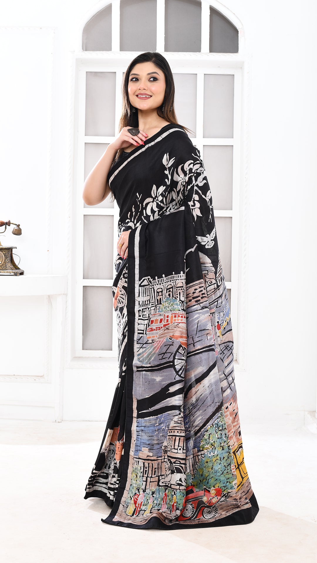 Bishnupuri Silk Kolkatanama Hand Batik
