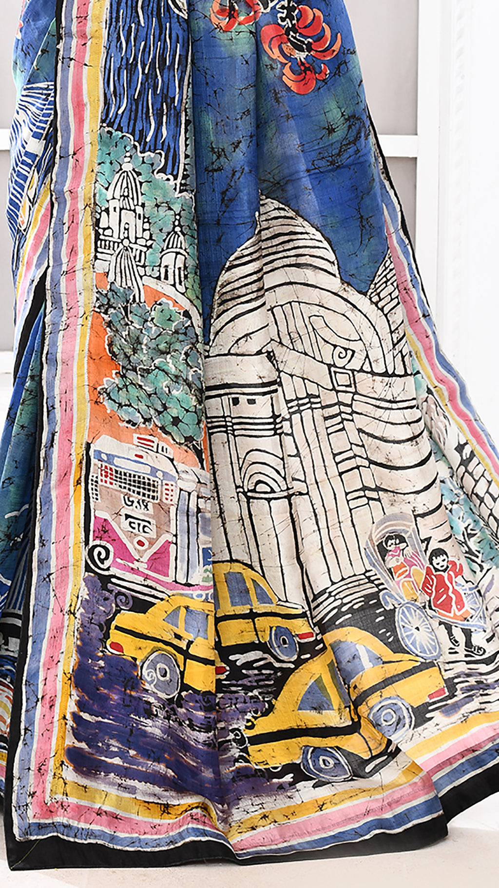 Bishnupuri Silk Kolkatanama Hand Batik