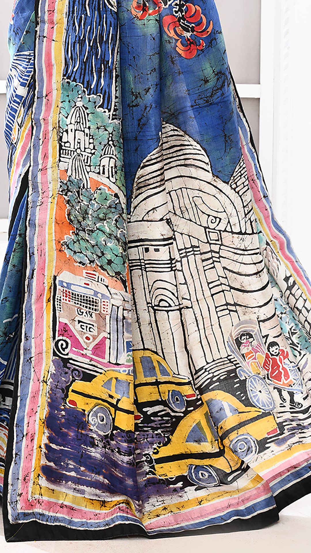 Bishnupuri Silk Kolkatanama Hand Batik