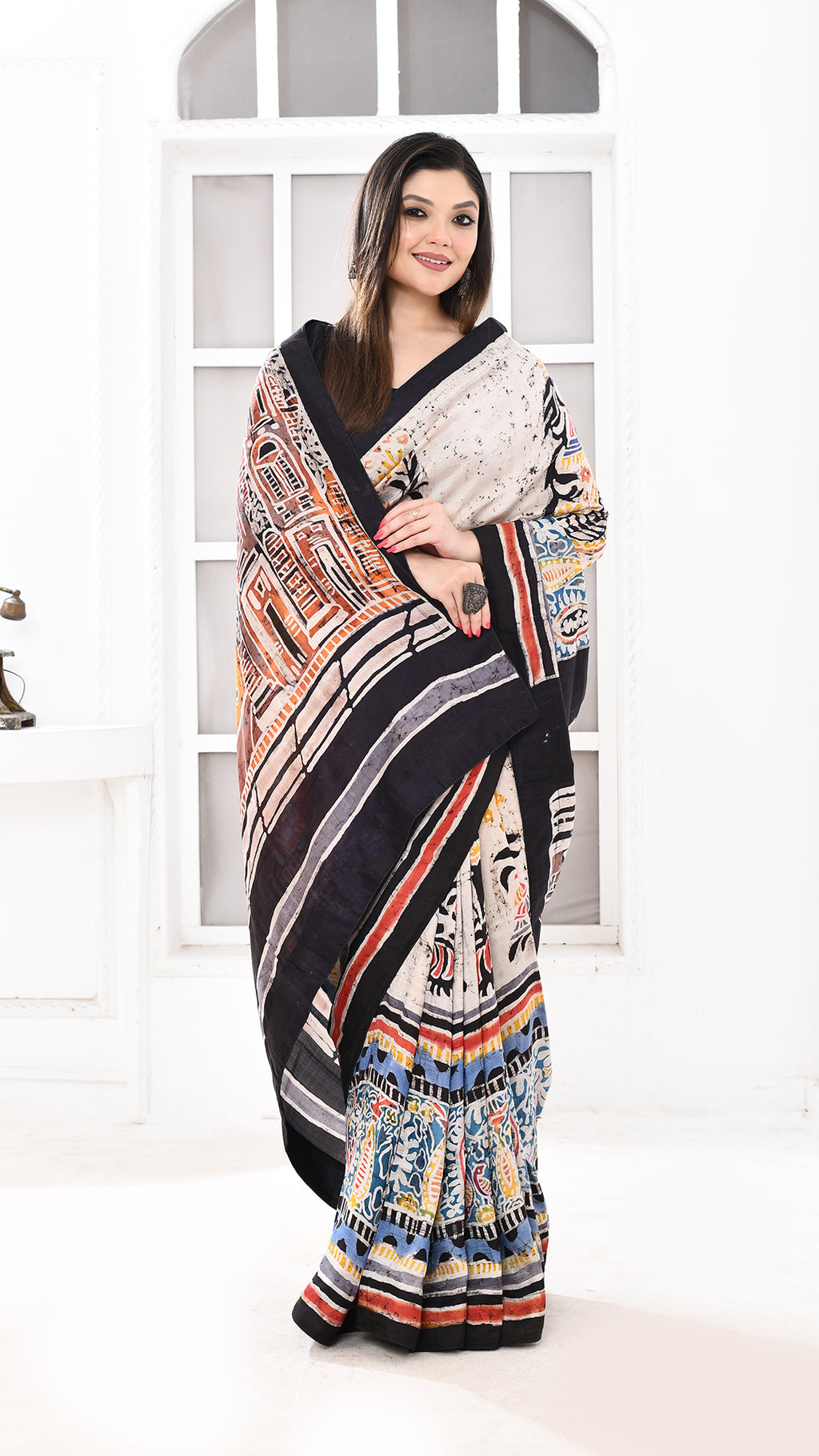 Bishnupuri Silk Kolkatanama Hand Batik