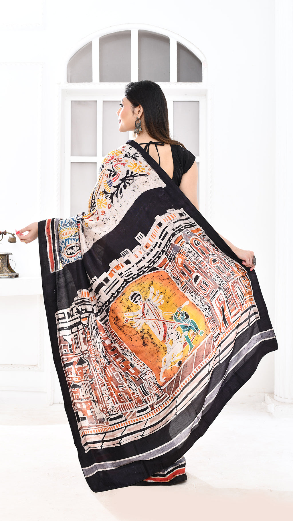 Bishnupuri Silk Kolkatanama Hand Batik