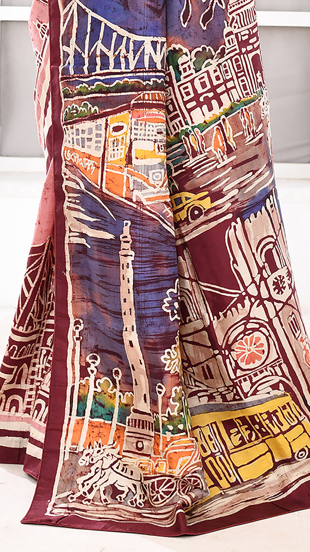 Bishnupuri Silk Kolkatanama Hand Batik
