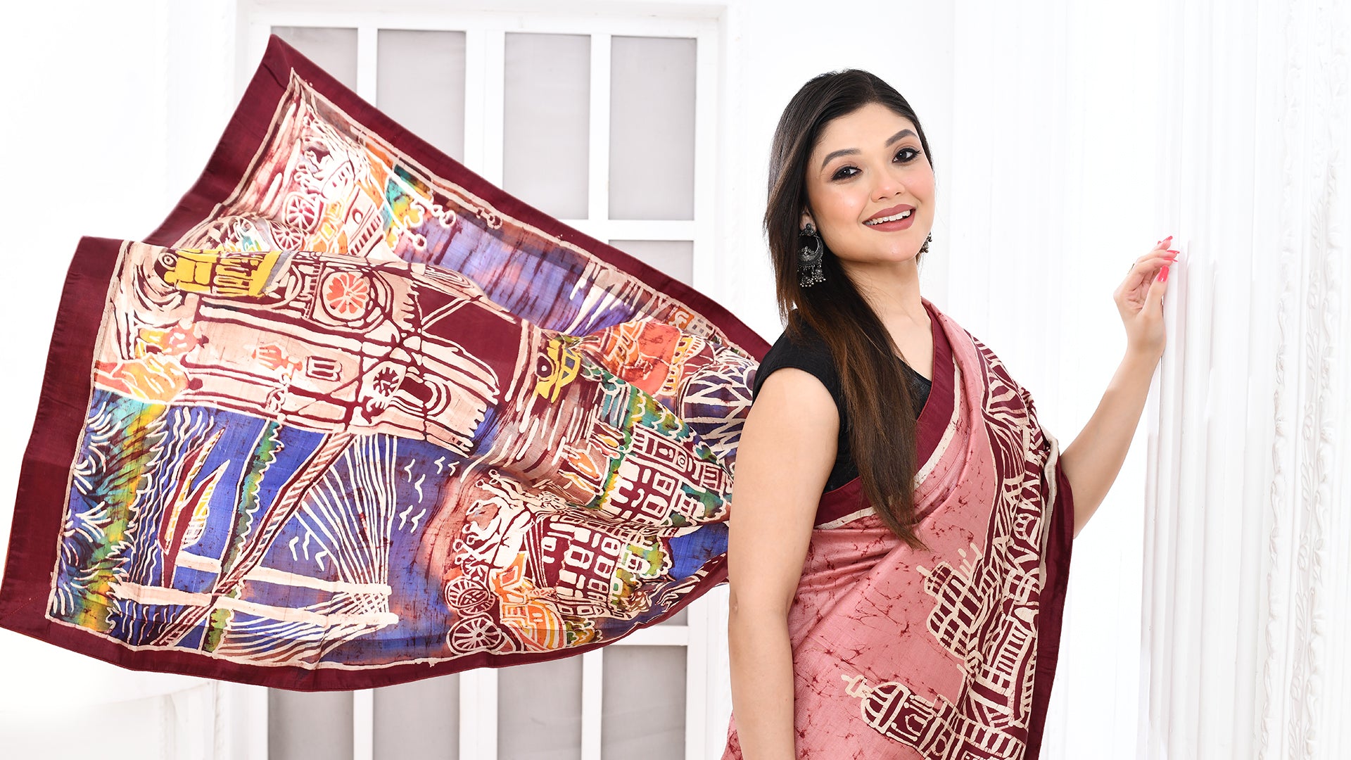 Bishnupuri Silk Kolkatanama Hand Batik