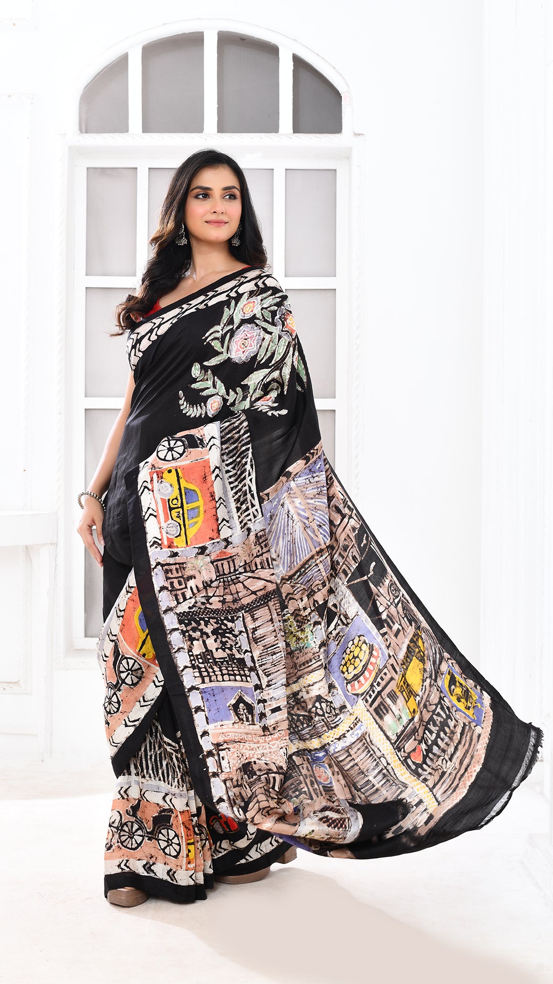 Bishnupuri Silk Kolkatanama Hand Batik