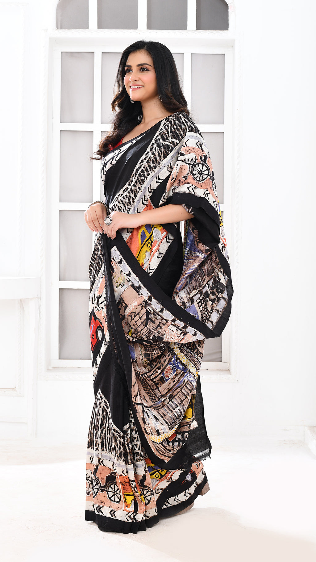 Bishnupuri Silk Kolkatanama Hand Batik