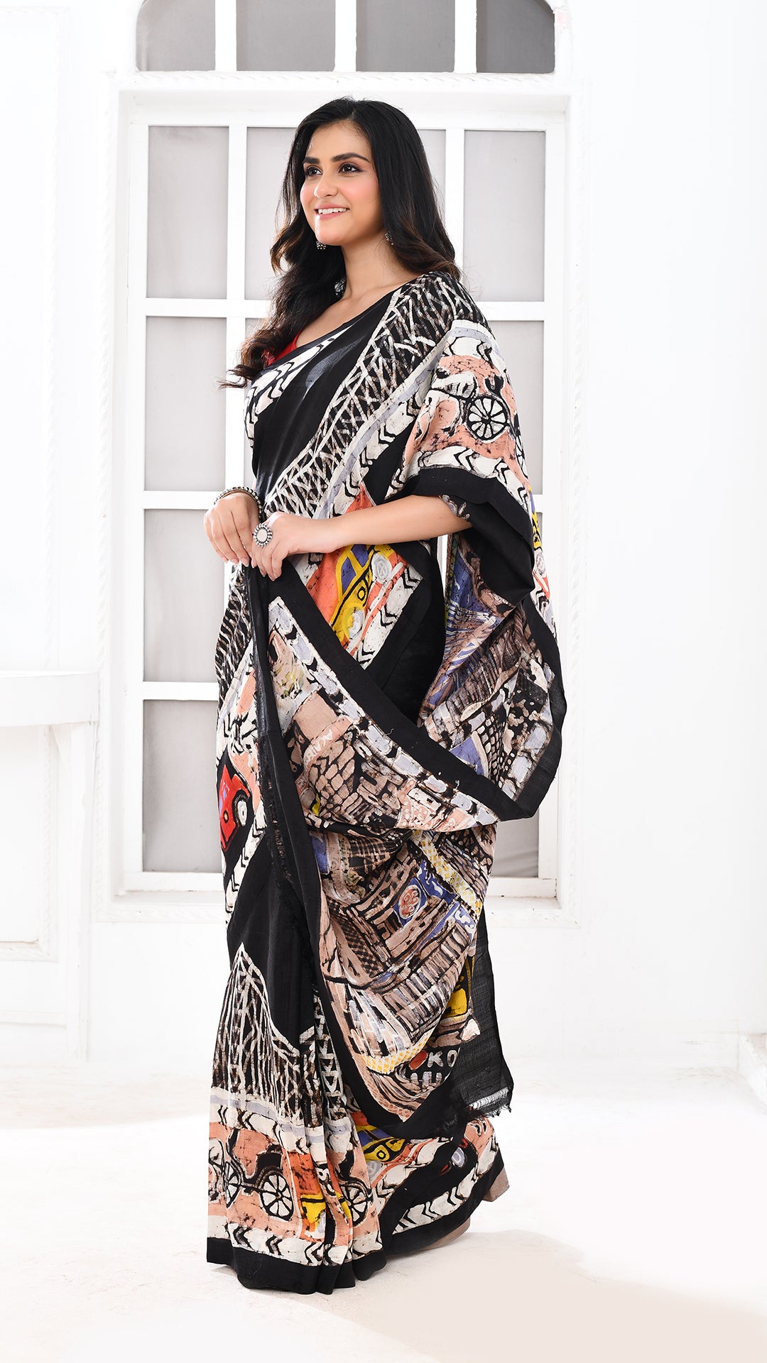 Bishnupuri Silk Kolkatanama Hand Batik