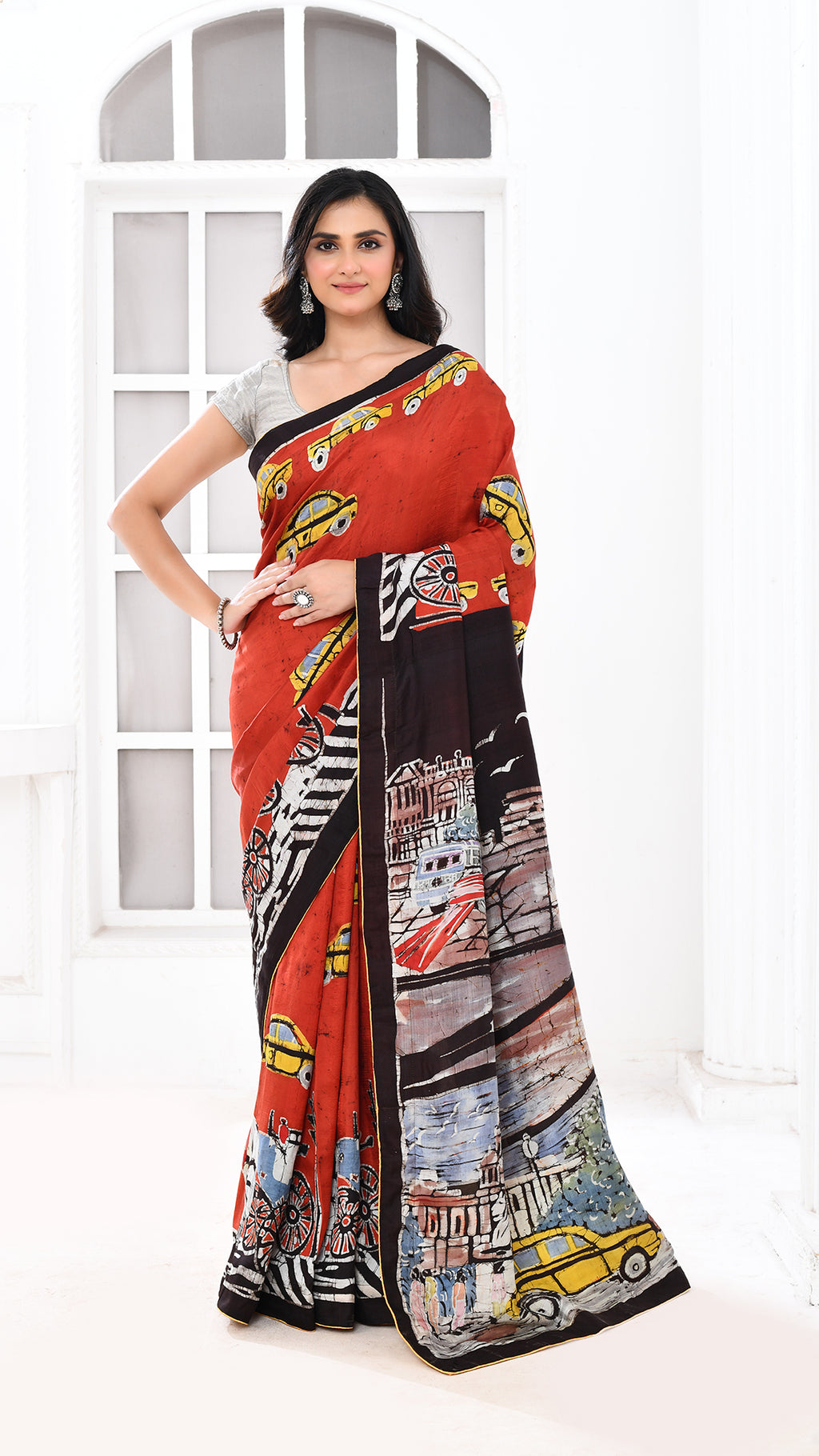 Bishnupuri Silk Kolkatanama Hand Batik