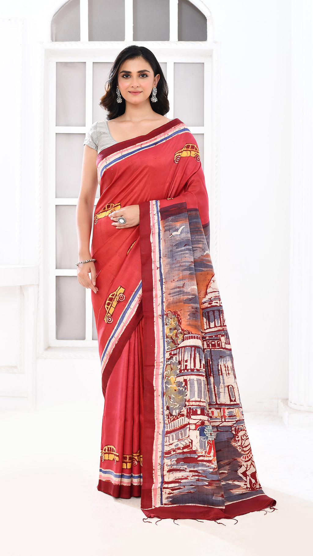 Bishnupuri Silk Kolkatanama Hand Batik