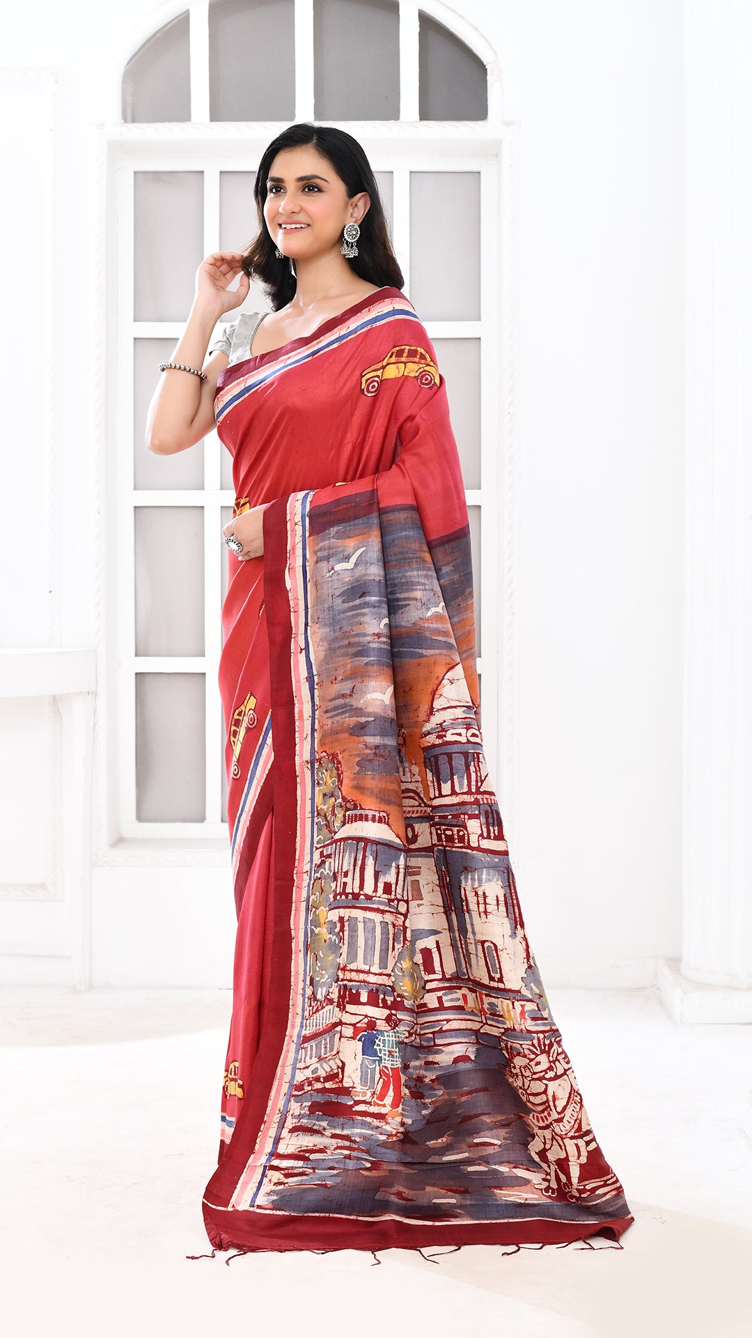 Bishnupuri Silk Kolkatanama Hand Batik