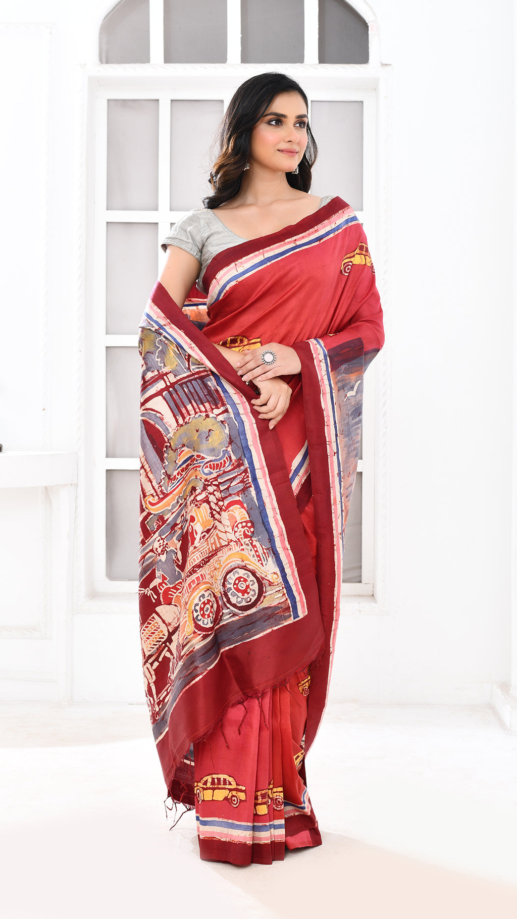 Bishnupuri Silk Kolkatanama Hand Batik