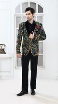 Black Nakshi Kantha Velvet Collar