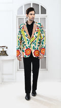 off white nakshi kantha Indo Western jacket