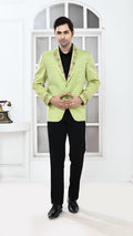 pastal green banarasi Indo Western jacket