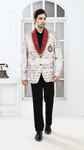 off white inscription moroon musturd collar
