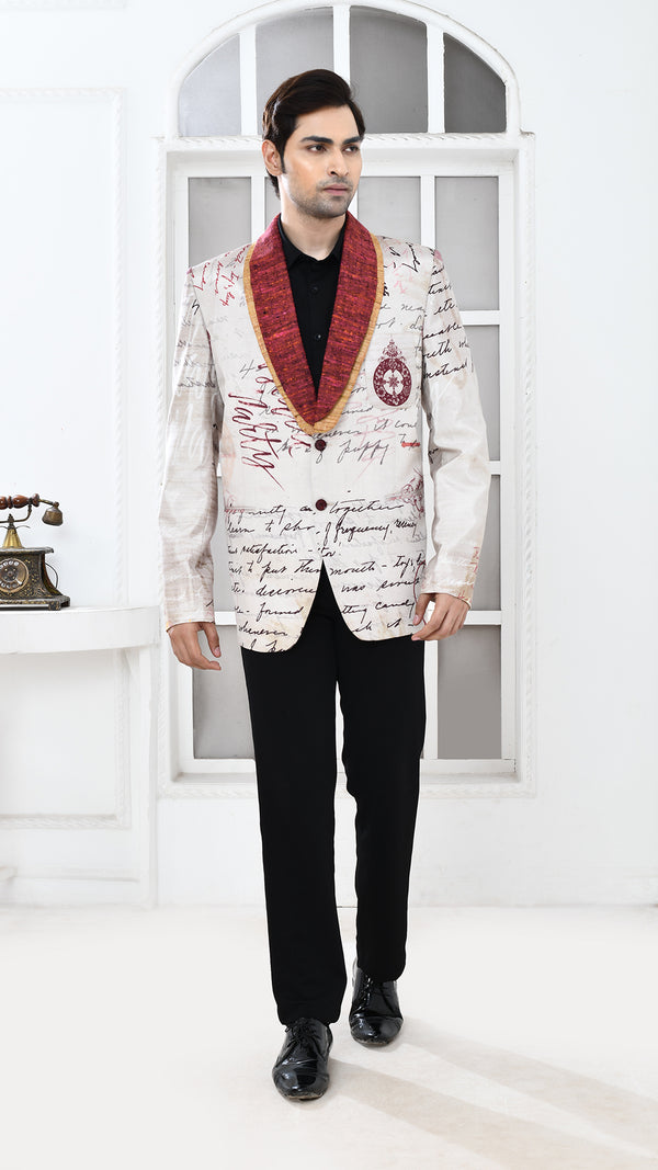 off white inscription moroon musturd collar