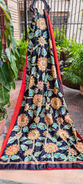 Silk Hand Batik Zardozi Pearl Work Bishnupur Silk Saree